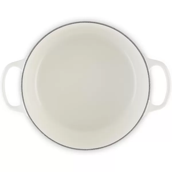 imageLe Creuset Enameled Cast Iron Signature Round Dutch Oven 55 qt OliveWhite
