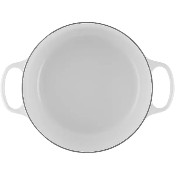 imageLe Creuset Enameled Cast Iron Signature Round Dutch Oven 55 qt OliveWhite
