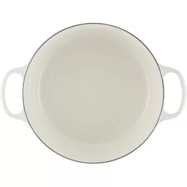 imageLe Creuset Enameled Cast Iron Signature Round Dutch Oven 55 qt OliveWhite