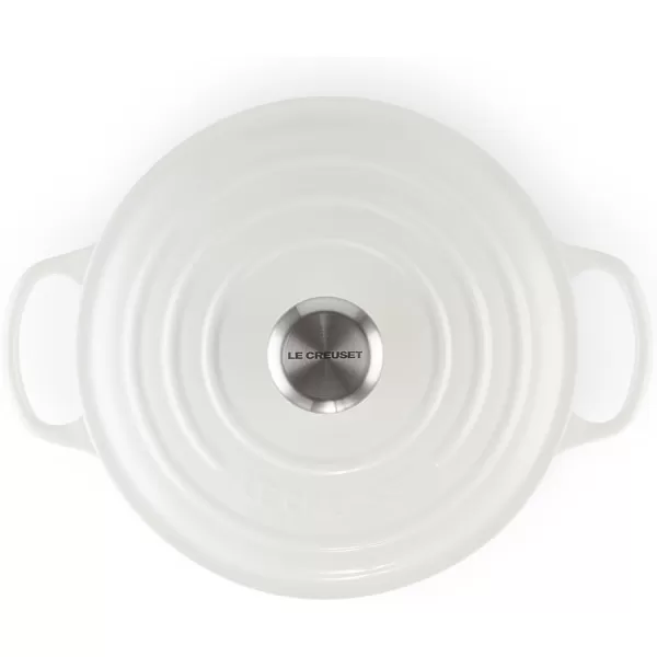 imageLe Creuset Enameled Cast Iron Signature Round Dutch Oven 55 qt OliveWhite