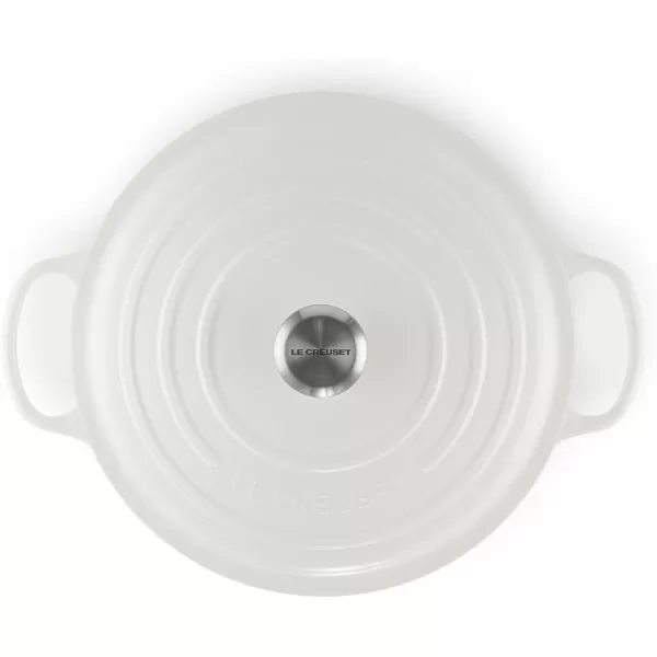 imageLe Creuset Enameled Cast Iron Signature Round Dutch Oven 55 qt OliveWhite