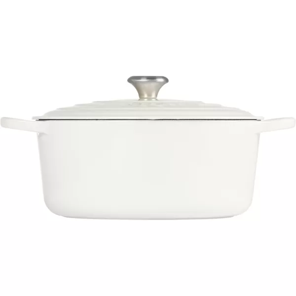 imageLe Creuset Enameled Cast Iron Signature Round Dutch Oven 55 qt OliveWhite