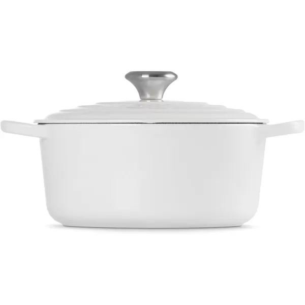 imageLe Creuset Enameled Cast Iron Signature Round Dutch Oven 55 qt OliveWhite