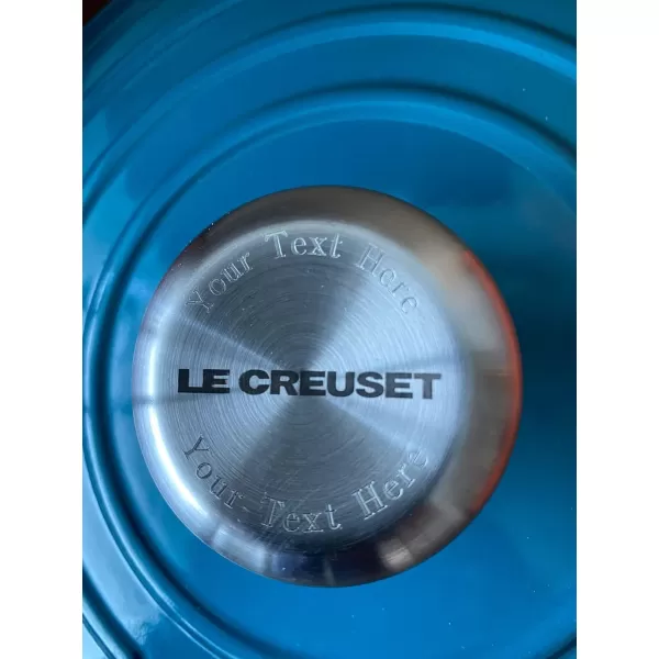 imageLe Creuset Enameled Cast Iron Signature Round Dutch Oven 55 qt OlivewEngraved Knob