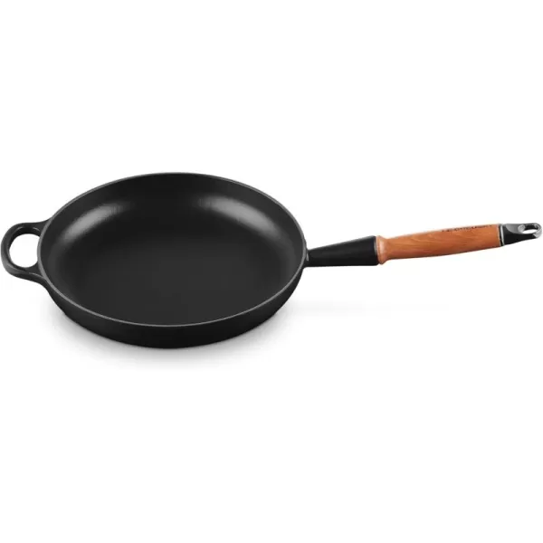 imageLe Creuset Enameled Cast Iron Alpine Wood Handle Fry Pan 1025quot LicoriceLicorice