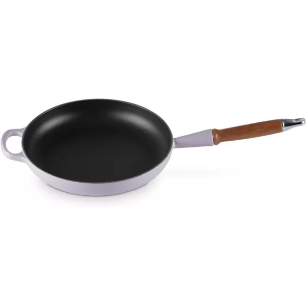 imageLe Creuset Enameled Cast Iron Alpine Wood Handle Fry Pan 1025quot LicoriceShallot