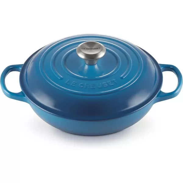 imageLe Creuset Enameled Cast Iron Signature Braiser 35 qt MarbleMarseille