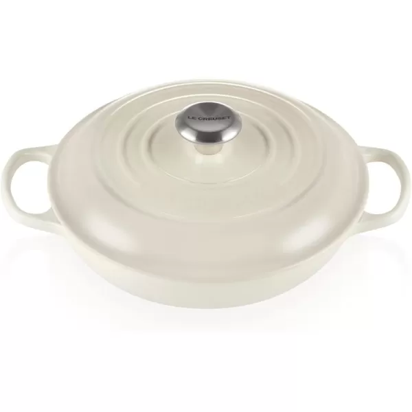 imageLe Creuset Enameled Cast Iron Signature Braiser 35 qt MarbleMeringue
