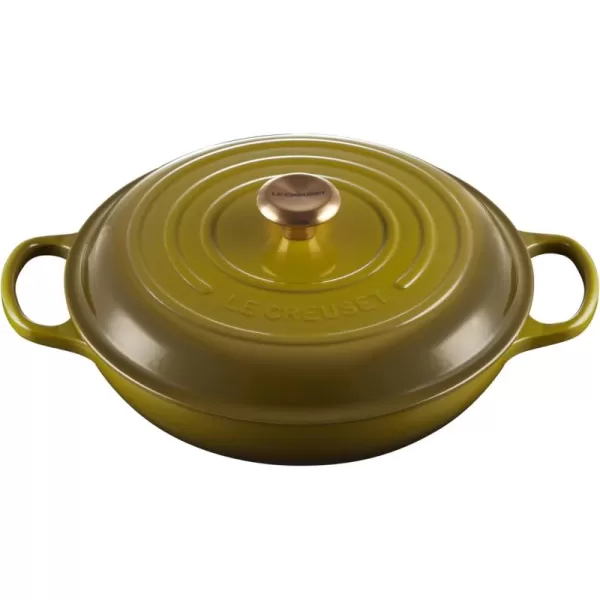 imageLe Creuset Enameled Cast Iron Signature Braiser 35 qt MarbleOlive