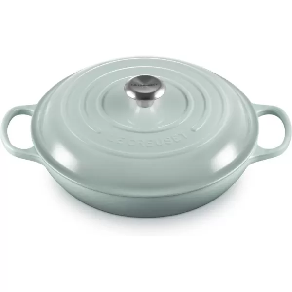 imageLe Creuset Enameled Cast Iron Signature Braiser 35 qt MarbleSea Salt