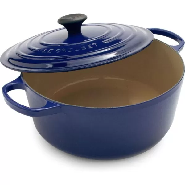 imageLe Creuset Enameled Cast Iron Signature Round Dutch Oven 55 qt OliveIndigo