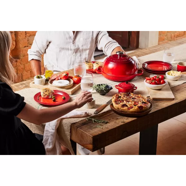 imageLe Creuset Enameled Cast Iron Bread Oven Sea SaltCerise