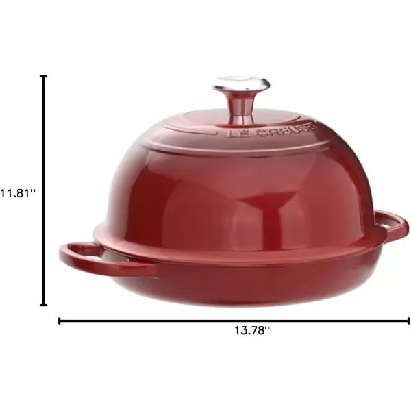 imageLe Creuset Enameled Cast Iron Bread Oven Sea SaltCerise