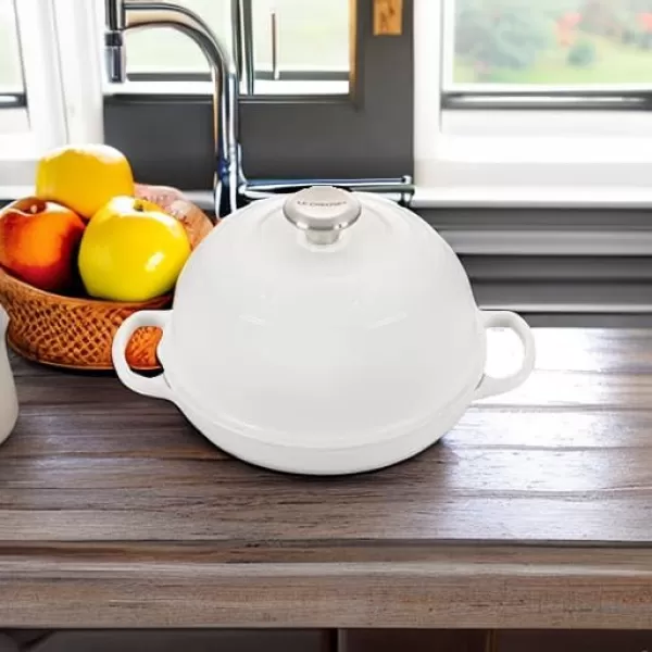 imageLe Creuset Enameled Cast Iron Bread Oven Sea SaltWhite