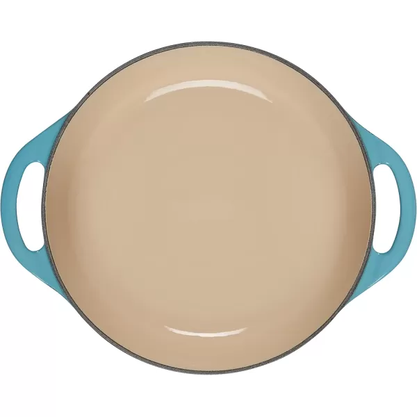 imageLe Creuset Enameled Cast Iron Shallow Round Oven 275 Qt FlameCaribbean