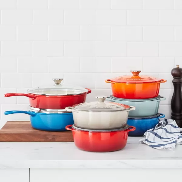 imageLe Creuset Enameled Cast Iron Shallow Round Oven 275 Qt FlameCerise