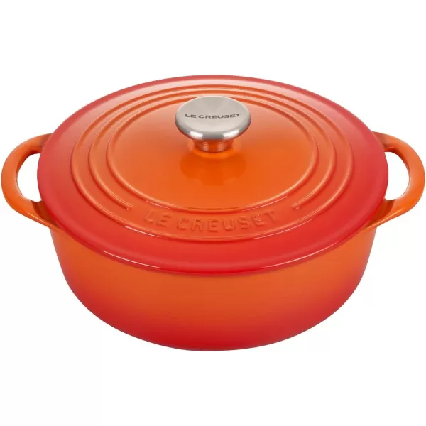 imageLe Creuset Enameled Cast Iron Shallow Round Oven 275 Qt FlameFlame