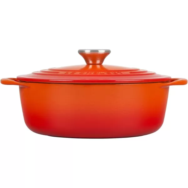 imageLe Creuset Enameled Cast Iron Shallow Round Oven 275 Qt FlameFlame