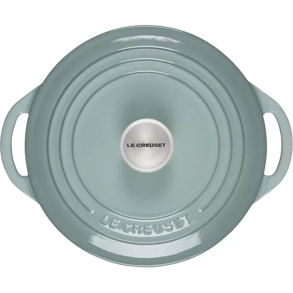 imageLe Creuset Enameled Cast Iron Shallow Round Oven 275 Qt FlameSea Salt