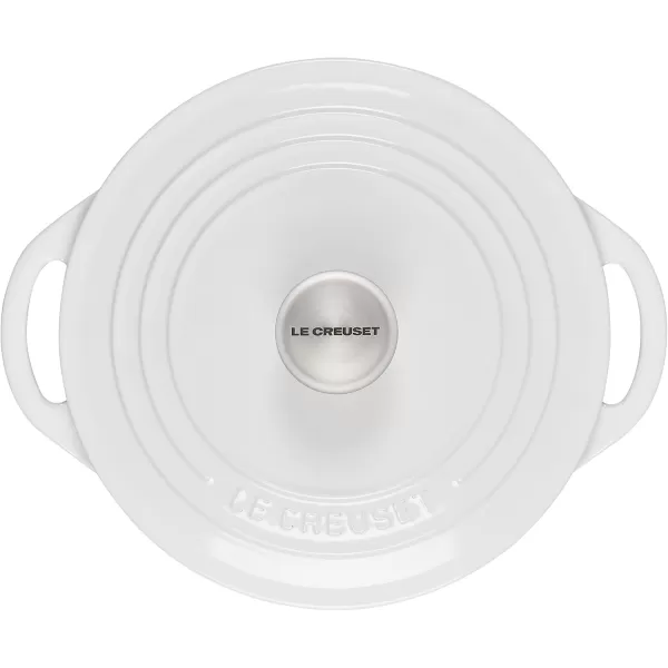 imageLe Creuset Enameled Cast Iron Shallow Round Oven 275 Qt FlameWhite