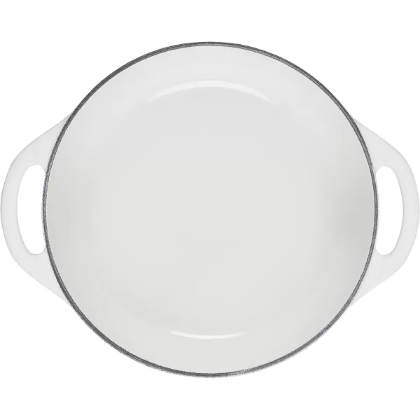 imageLe Creuset Enameled Cast Iron Shallow Round Oven 275 Qt FlameWhite