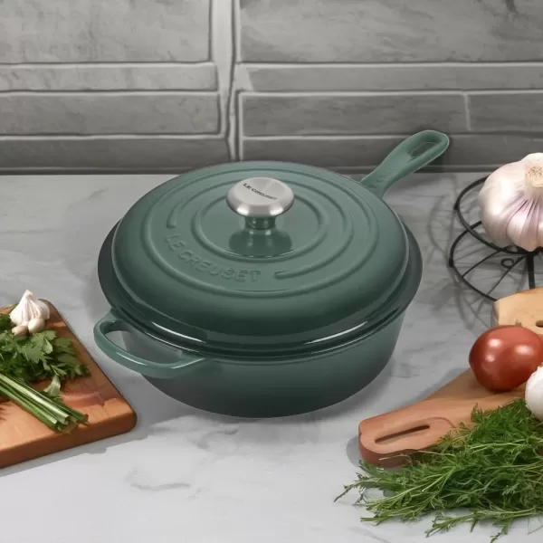 imageLe Creuset Enameled Cast Iron Signature Cassadou 375 qt WhiteArtichaut