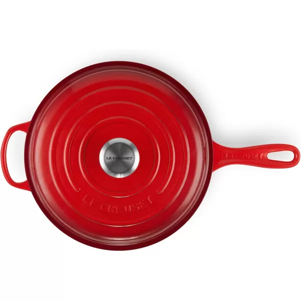 imageLe Creuset Enameled Cast Iron Signature Cassadou 375 qt WhiteCerise