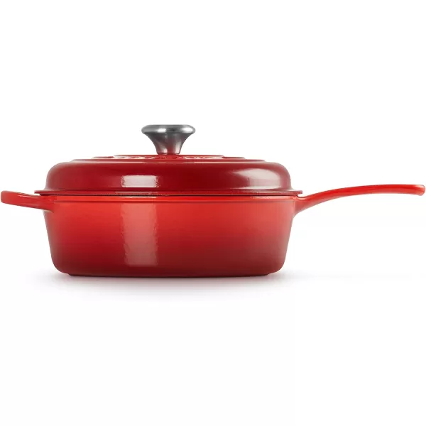 imageLe Creuset Enameled Cast Iron Signature Cassadou 375 qt WhiteCerise