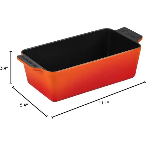 imageLe Creuset Enameled Cast Iron Signature Loaf Pan 2qt MeringueFlame