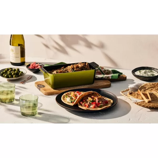 imageLe Creuset Enameled Cast Iron Signature Loaf Pan 2qt MeringueOlive