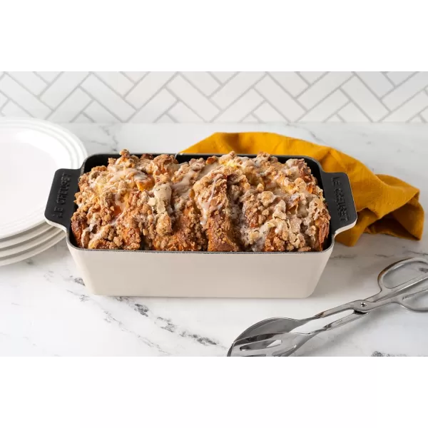 imageLe Creuset Enameled Cast Iron Signature Loaf Pan 2qt MeringueOlive