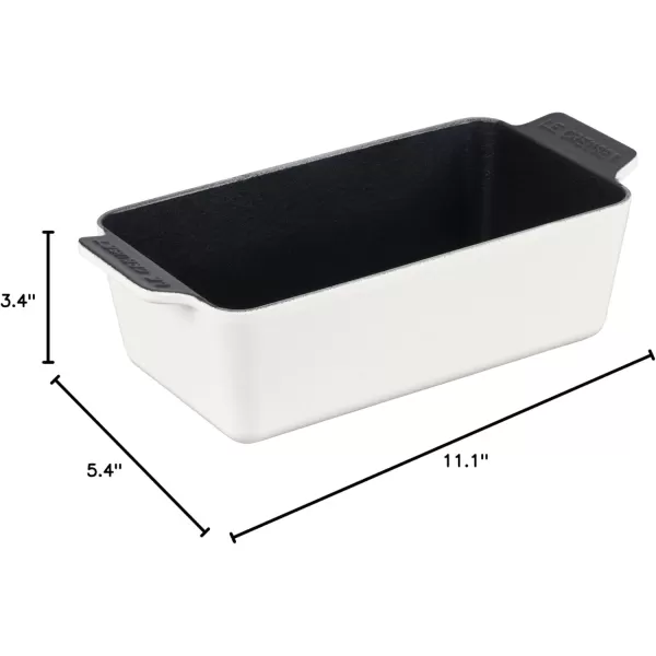 imageLe Creuset Enameled Cast Iron Signature Loaf Pan 2qt MeringueWhite