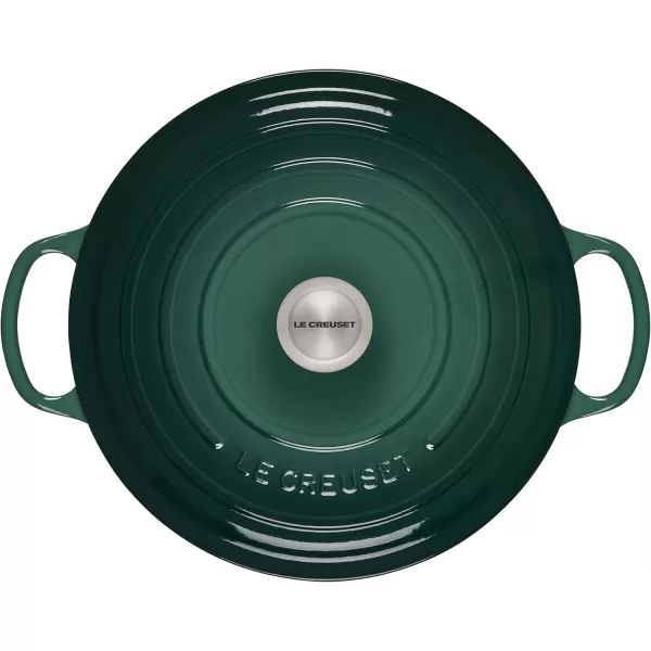 imageLe Creuset Enameled Cast Iron Signature Round Wide Dutch Oven 675 qt CeriseArtichaut