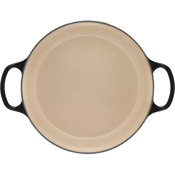 imageLe Creuset Enameled Cast Iron Signature Round Wide Dutch Oven 675 qt CeriseLicorice