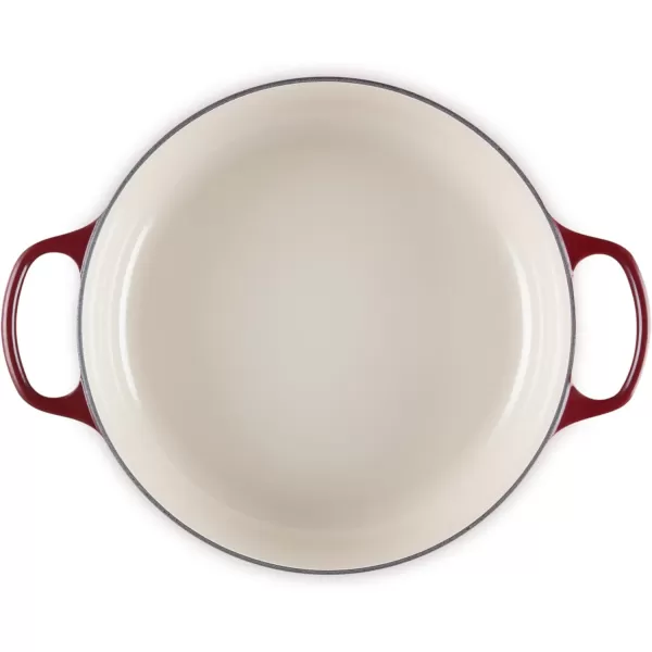 imageLe Creuset Enameled Cast Iron Signature Round Wide Dutch Oven 675 qt CeriseRhone