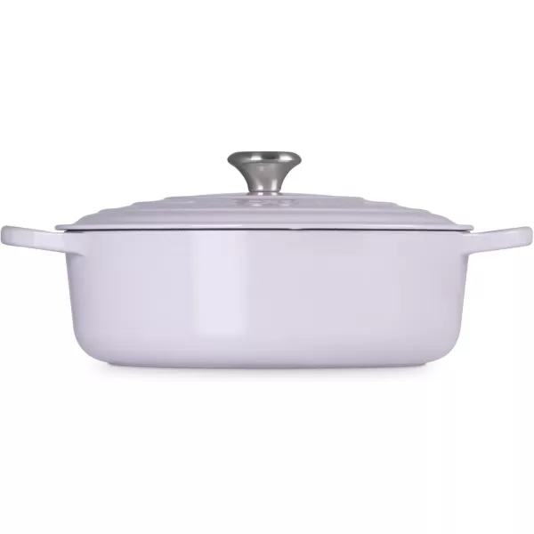 imageLe Creuset Enameled Cast Iron Signature Round Wide Dutch Oven 675 qt CeriseShallot