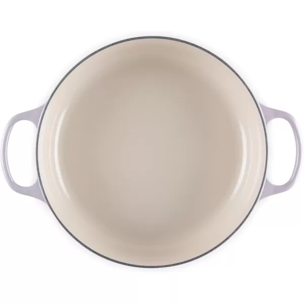imageLe Creuset Enameled Cast Iron Signature Round Wide Dutch Oven 675 qt CeriseShallot
