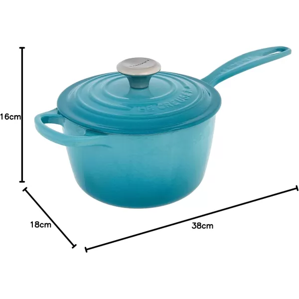 imageLe Creuset Enameled Cast Iron Signature Saucepan 175 qt WhiteCaribbean