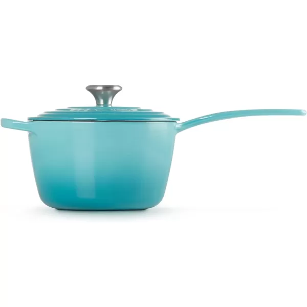 imageLe Creuset Enameled Cast Iron Signature Saucepan 175 qt WhiteCaribbean