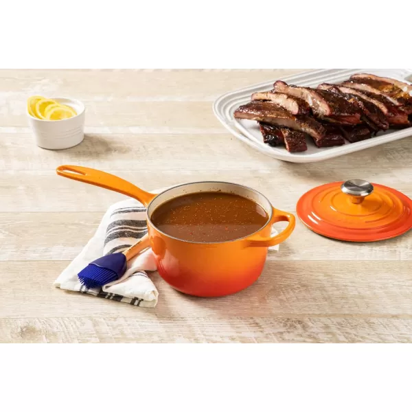 imageLe Creuset Enameled Cast Iron Signature Saucepan 175 qt WhiteFlame