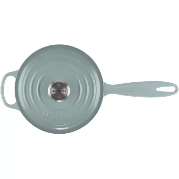 imageLe Creuset Enameled Cast Iron Signature Saucepan 175 qt WhiteSea Salt