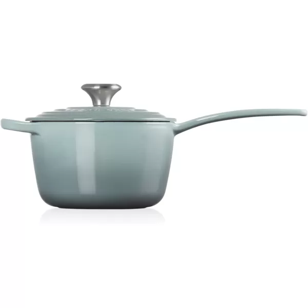 imageLe Creuset Enameled Cast Iron Signature Saucepan 175 qt WhiteSea Salt