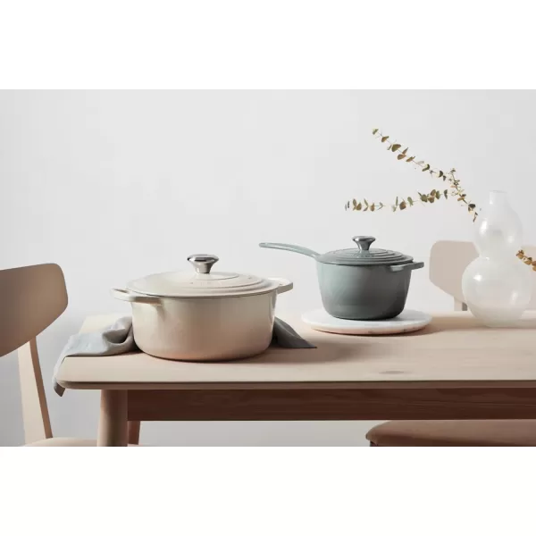 imageLe Creuset Enameled Cast Iron Signature Saucepan 175 qt WhiteSea Salt