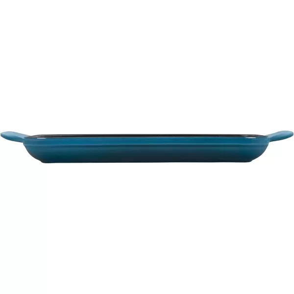imageLe Creuset Enameled Cast Iron Signature Square Skillet Grill 95quot CeriseDeep Teal