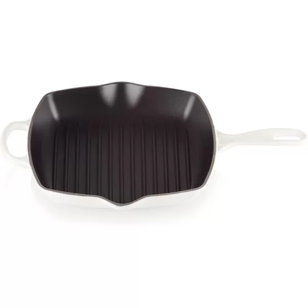 imageLe Creuset Enameled Cast Iron Signature Square Skillet Grill 95quot CeriseWhite