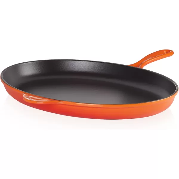 imageLe Creuset Enameled CastIron 1575 Inch Oval Skillet FlameFlame