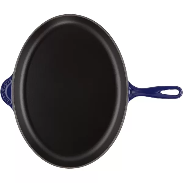 imageLe Creuset Enameled CastIron 1575 Inch Oval Skillet FlameIndigo