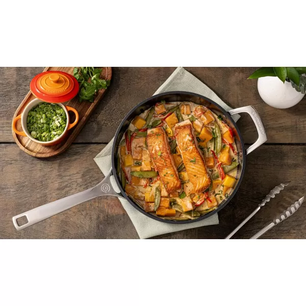 imageLe Creuset Essential Nonstick Ceramic Saut Pan with Glass Lid 4  qt