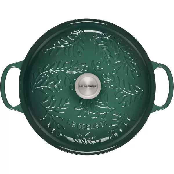 imageLe Creuset Olive Branch Collection Cast Iron Signature Round Braiser 35 Qt OliveArtichaut
