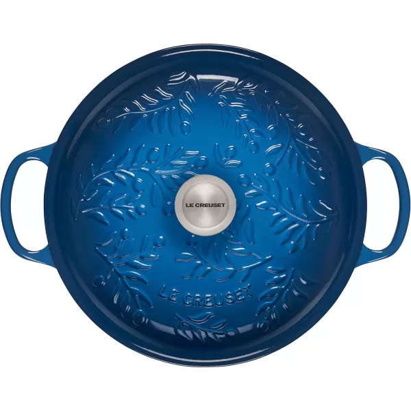 imageLe Creuset Olive Branch Collection Cast Iron Signature Round Braiser 35 Qt OliveMarseille